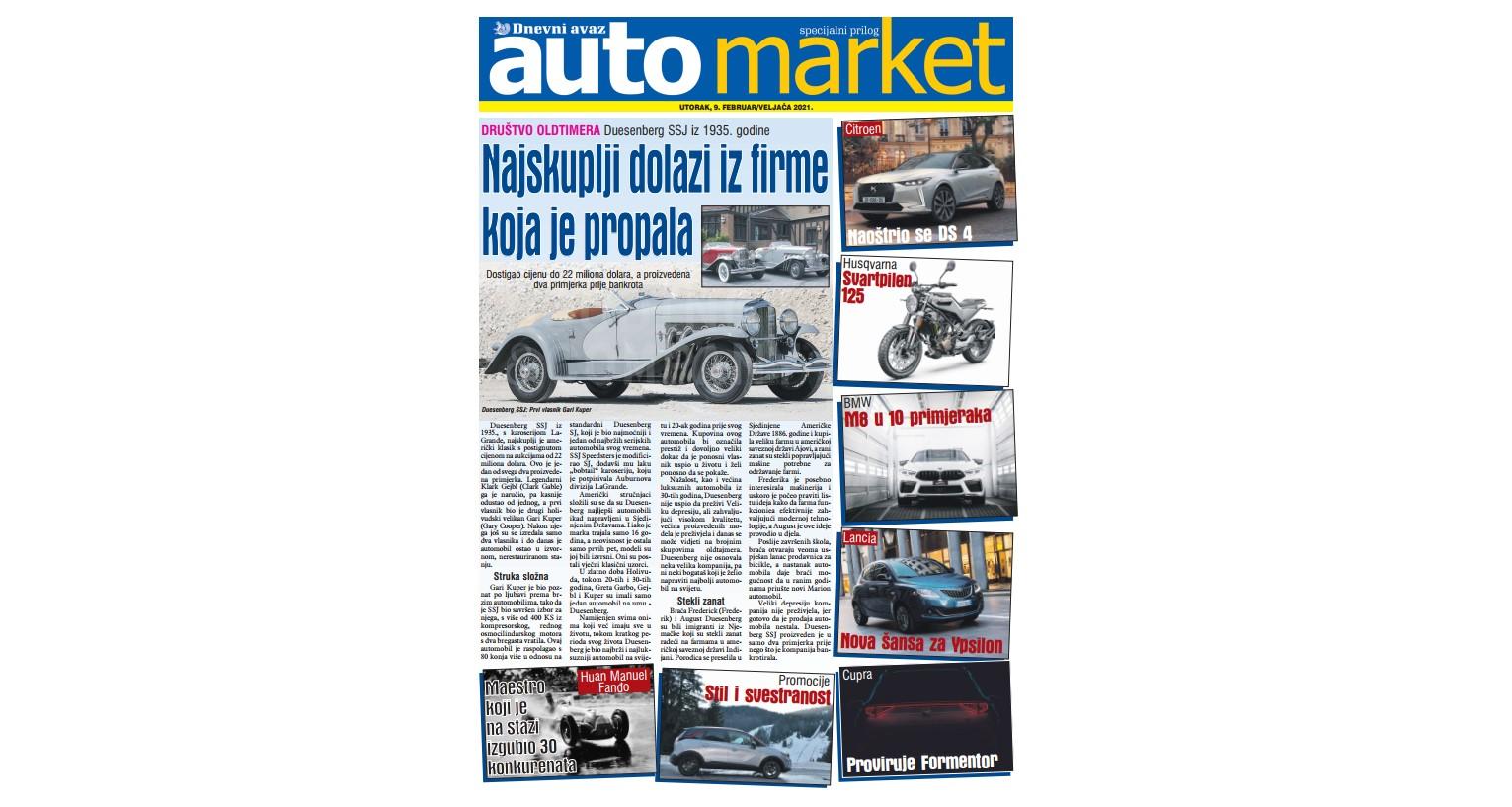 Poklon prilog našim čitaocima u utorak: Automarket / Najskuplji automobil današnjice star više od 80 godina