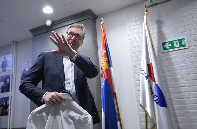 Aleksandar Vučić stigao u izborni štab SNS-a