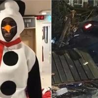 Fudbaler Vest Hema u kostimu Snješka Bijelića doživio nesreću: Uništio Lamborghinija