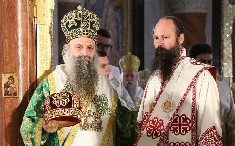 Patrijarh Porfirije i novoimenovani episkop Ilarion - Avaz