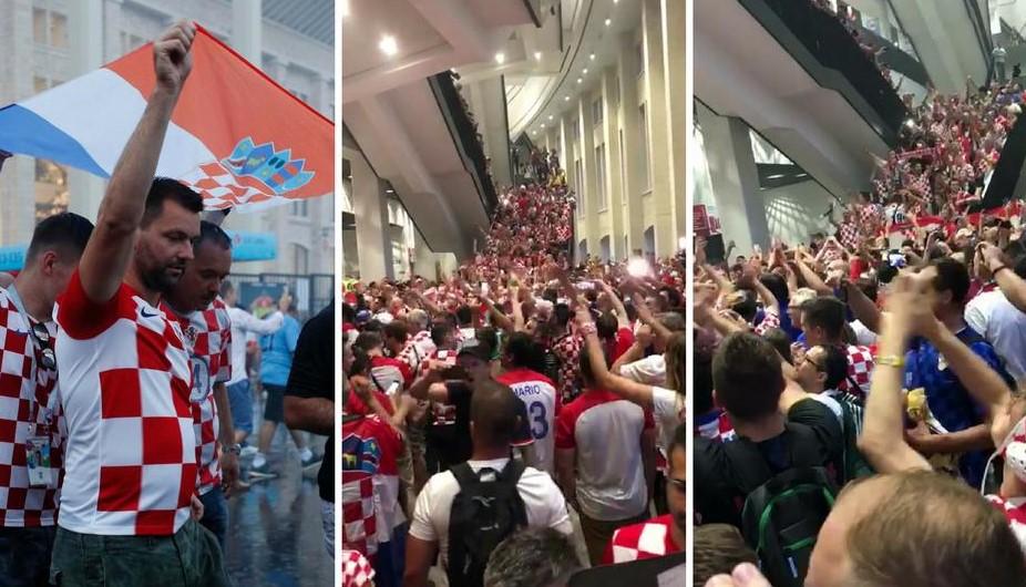 Priredili spektakl u Moskvi uprkos porazu: Ovako su Hrvati navijali i nakon utakmice