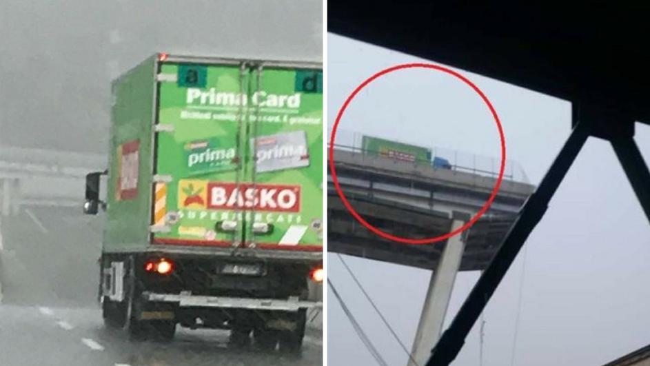 Koji sretnik: Zaustavio kamion tačno na rubu urušenog mosta u Italiji