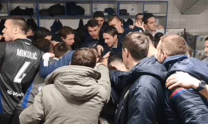 Hajdukov video iz svlačionice: Pogledajte govor kojim je trener oduševio igrače