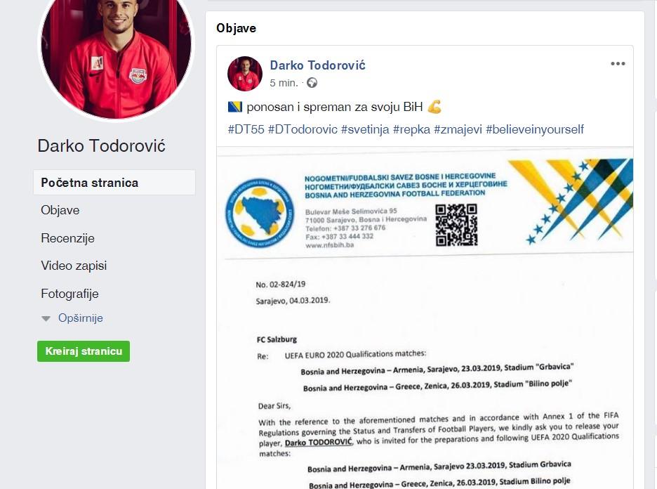Todorović objavio poziv koji mu je stigao od Prosinečkog