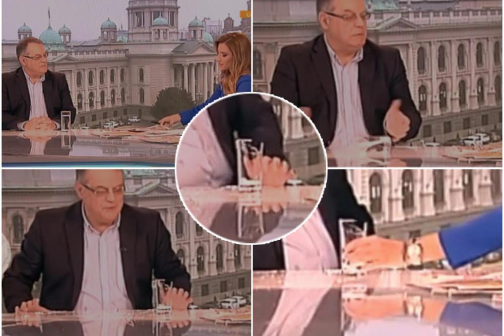 Incident uživo u programu: Predsjednik KK Crvena zvezda polomio čašu na spomen ''Crno-bijelih''