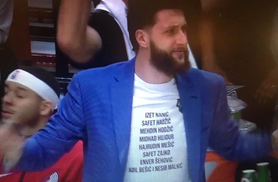 Nurkić nosio majicu na kojoj su ispisana imena heroja Armije BiH