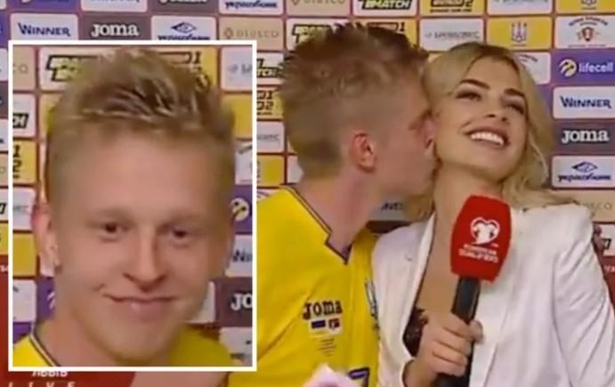 Njegovoj sreći nije bilo kraja: Zinčenko poljubio novinarku nakon trijumfa protiv Srbije
