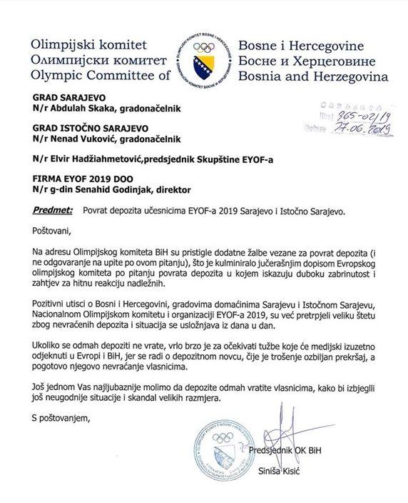 Kisić i faksimil njegovog pisma: Izbjeći još neugodnije situacije - Avaz