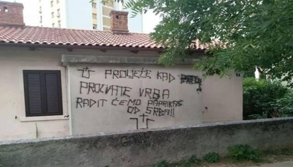 Hoće li mržnja ikada prestati: Kod Knina i Rijeke osvanuli grafiti protiv Srba