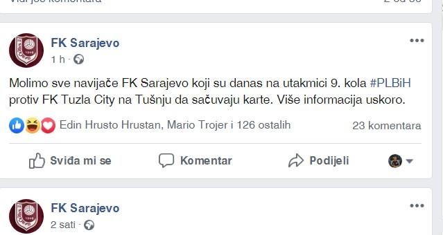 Zvanična stranica FK Sarajeva - Avaz