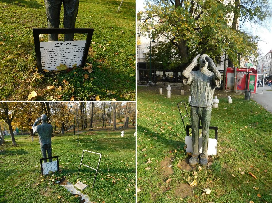 Skulptura Rame Osmanovića ponovo na meti vandala