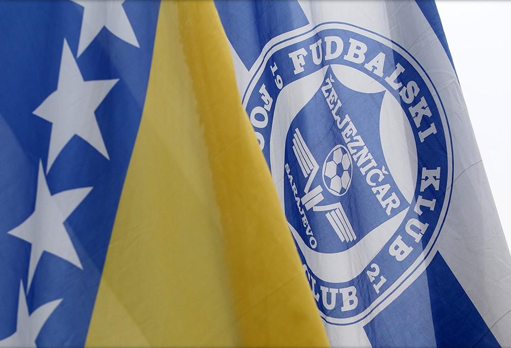Zastave BiH i FK Željezničar - Avaz