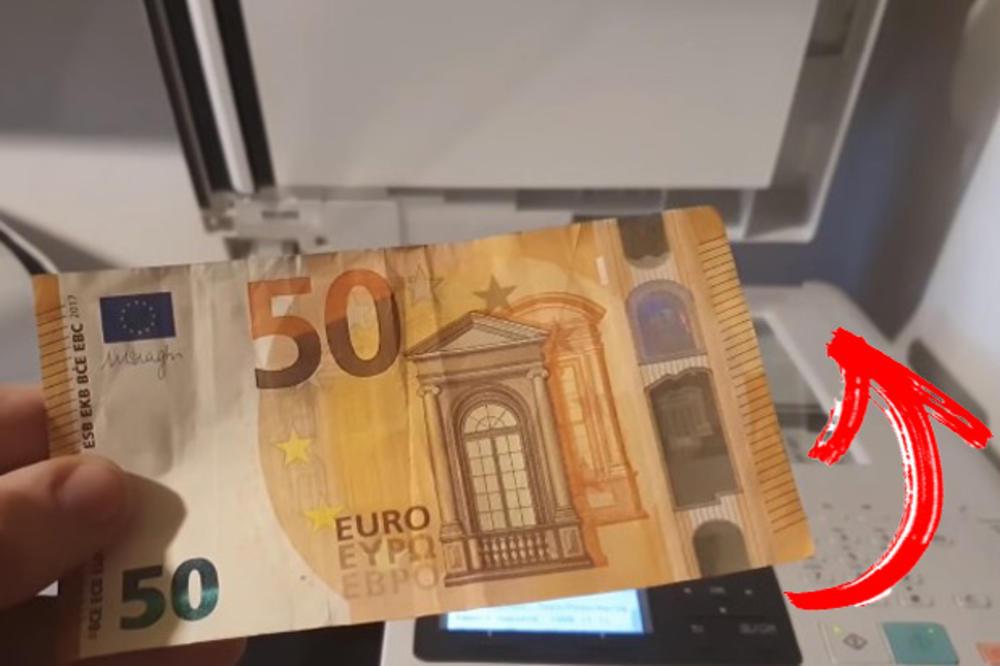 Saznajte šta će se desiti ako pokušate fotokopirati novčanicu od 50 eura