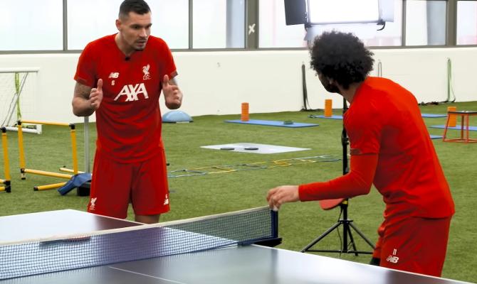 Lovren i Salah: Okršaj u stonom tenisu - Avaz