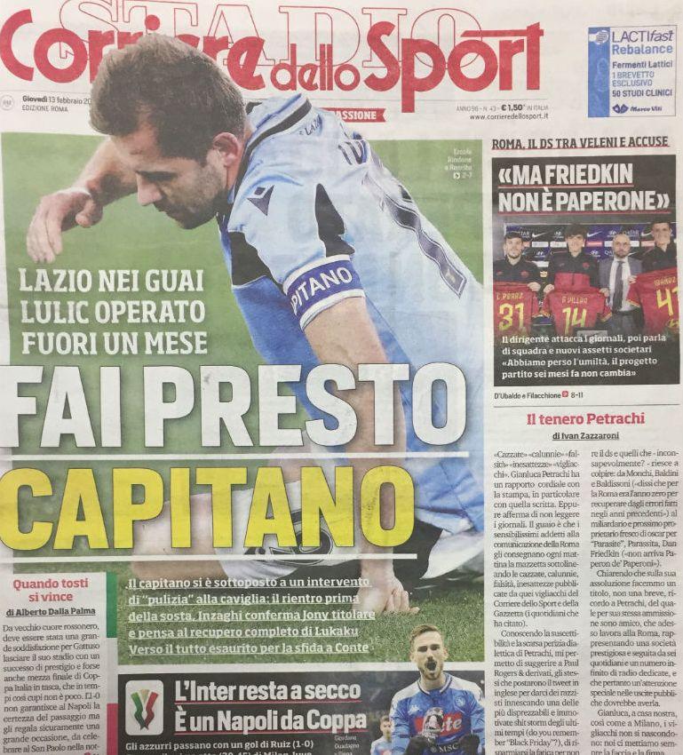 Naslovnica "Corriere dello Sporta" - Avaz