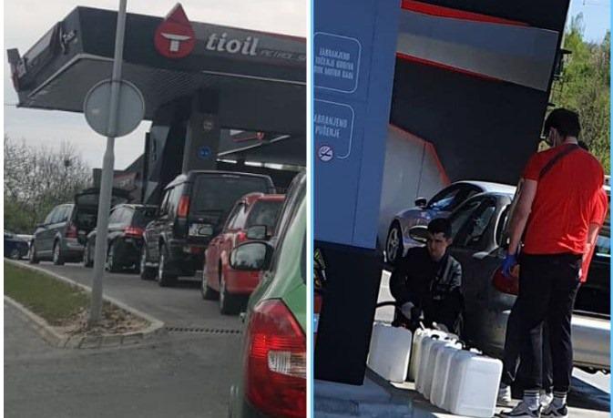 Šta se dešava u Travniku, građani toče gorivo u kanistere, policija regulira saobraćaj