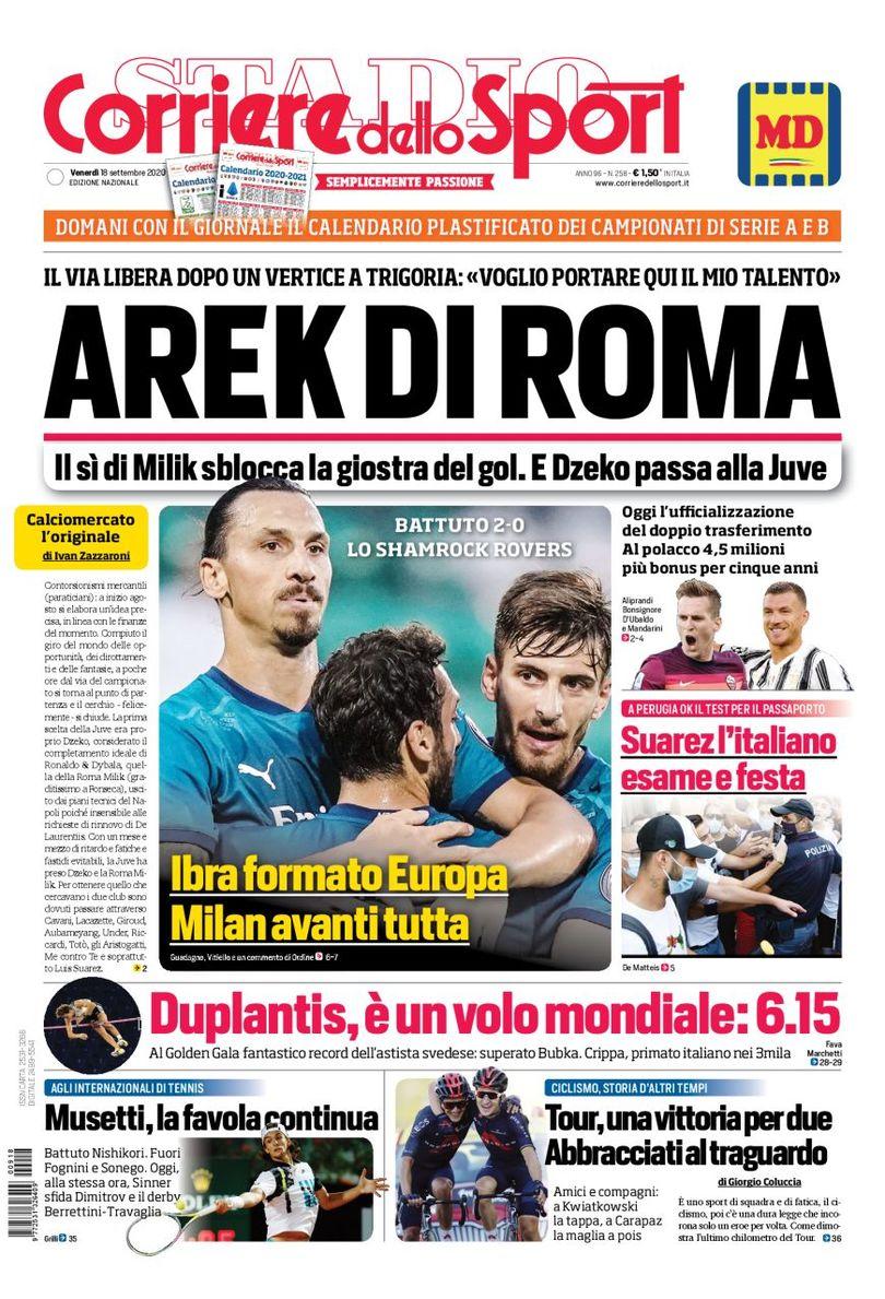 Današnja naslovnica Corriere dello Sport - Avaz