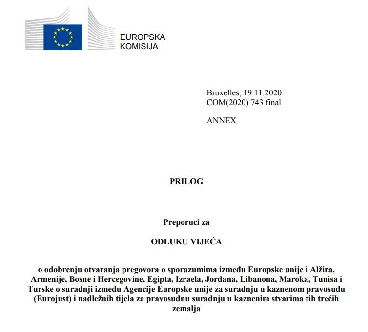 Prijedlog odluke o odobrenju otvaranja pregovora s BiH - Avaz