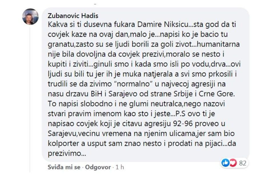 Komentar Hadisa Zubanovića - Avaz
