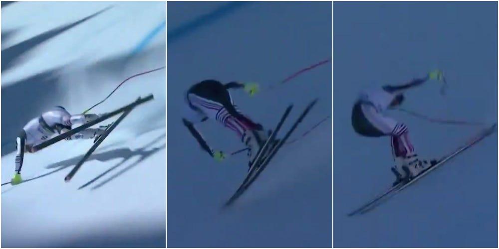 Pogledajte kako je francuski skijaš na čudesan način izbjegao pad pri brzini od 110 kilimetara na sat