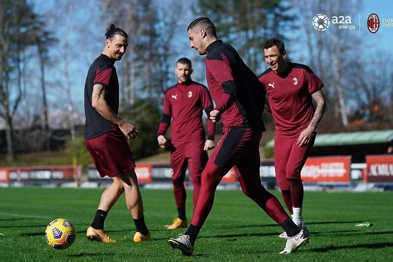 Krunić, Ibrahimović, Rebić i Mandžukić na treningu Milana - Avaz