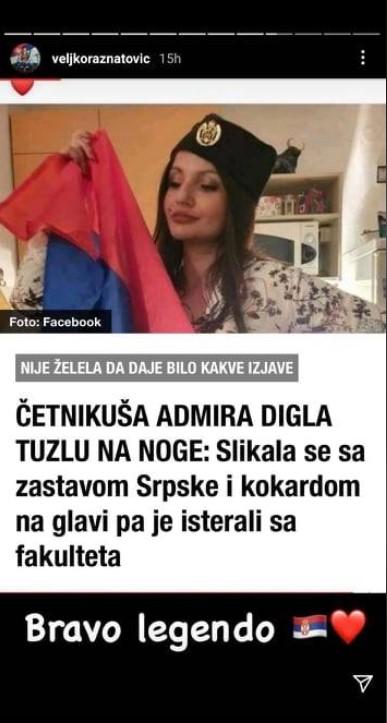 Objava Ražnatovića na Instagramu - Avaz