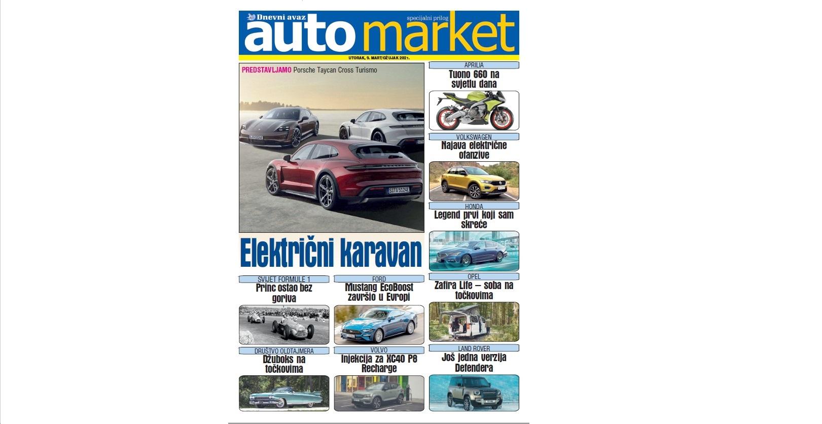 Poklon prilog našim čitaocima u utorak: Automarket / Porsche električni karavan