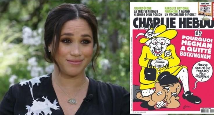 "Charlie Hebdo" objavio crtež na kojem kraljica drži koljeno na vratu Megan Markl