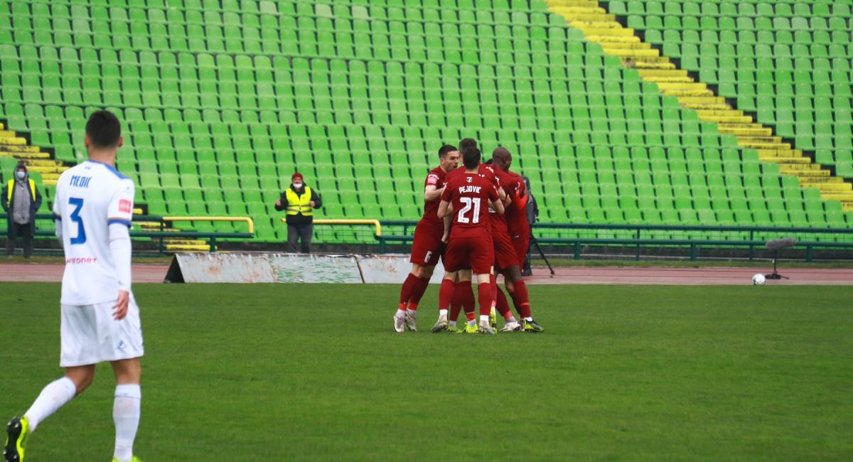 Slavlje igrača Sarajeva nakon odlučujućeg gola - Avaz