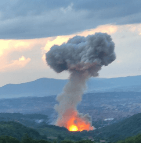 Gust dim se nadvio nad Čačkom, ponovo eksplozija u "Slobodi"