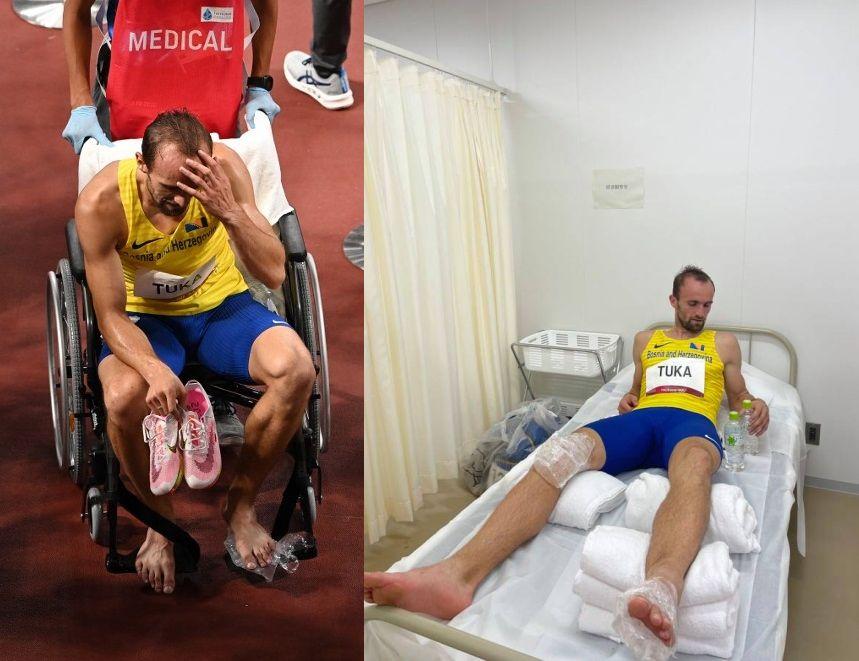 Dobio udarac od rivala: Pogledajte kako izgleda noga Tuke nakon finalne utrke