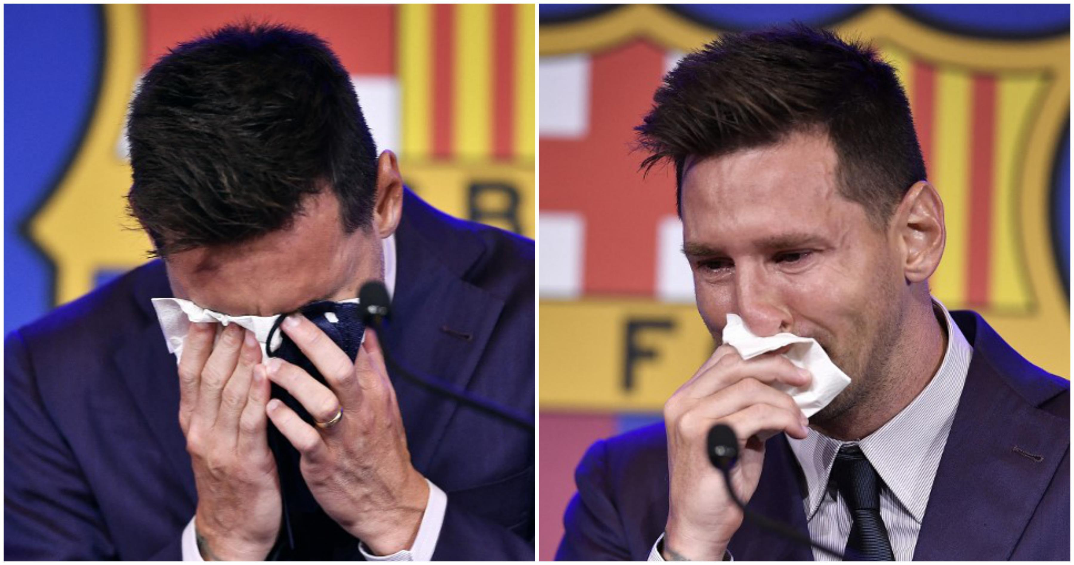 Mesi se gušio u suzama na Camp Nouu, jedva progovorio