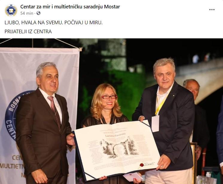 Objava Centra za mir i multietničku saradnju Mostar - Avaz