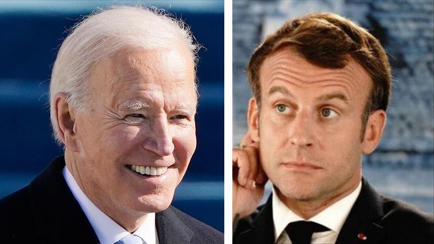 Biden and Macron - Avaz