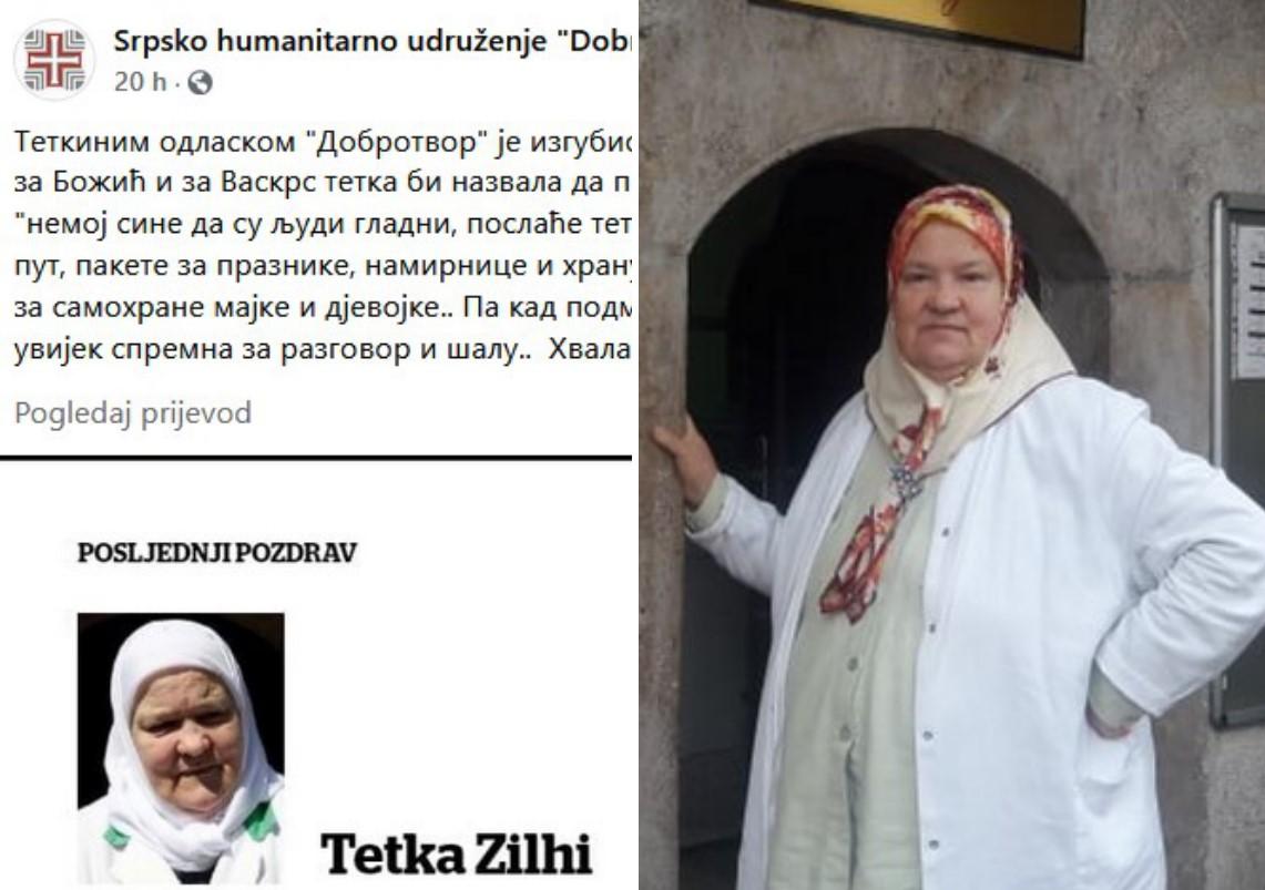 Srpsko humanitarno udruženje oprostilo se od tetke Zilhe: "I za Božić i za Vaskrs tetka bi nazvala da pita treba li hrane"
