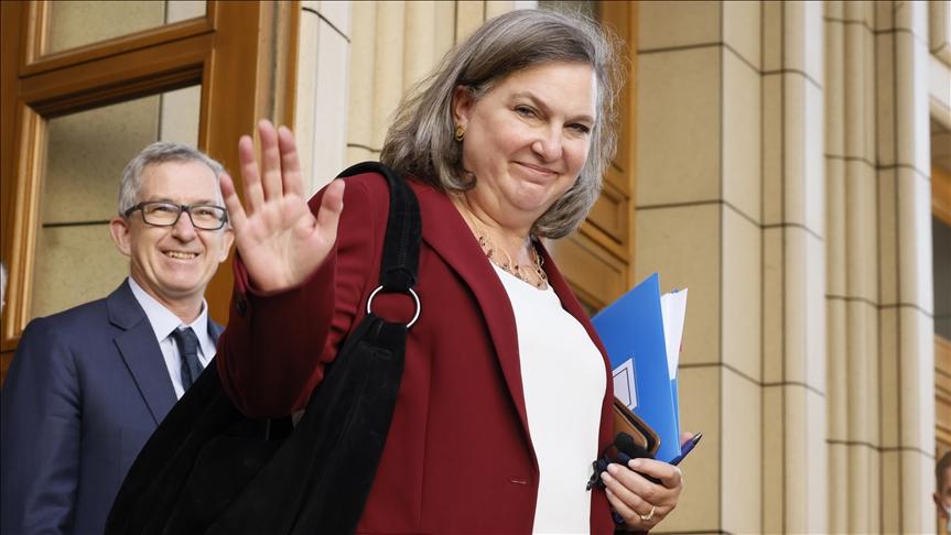 US Under Secretary of State for Political Affairs, Victoria Nuland leaves after her meeting at the Russian Foreign Ministry in Moscow, Russia on October 12, 2021. - Avaz