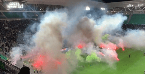 Navijači Sent Etjena napravili haos zbog koje je kasnio početak utakmice