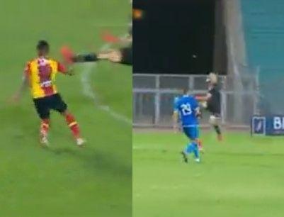 Trenutak kada je golman udario igrača Hamdua Elhounija - Avaz