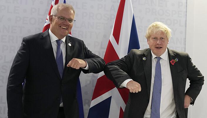 Britanski premijer Boris Johnson s australskim premijerom Scottom Morrisonom prije bilateralnog sastanka tokom summita G20 u Rimu - Avaz