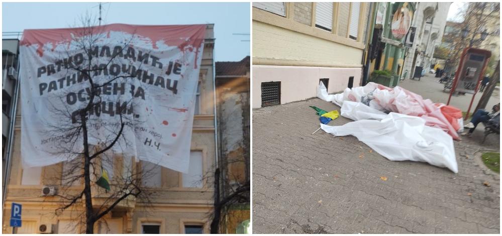 Nenad Čanak potvrdio: Oboren transparent u Novom Sadu na kojem je pisalo "Ratko Mladić je ratni zločinac osuđen za genocid"