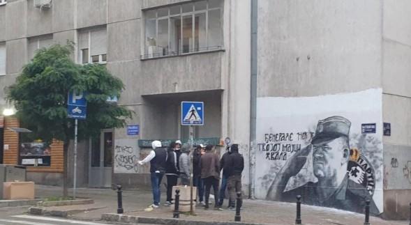 Poslanici EU traže osudu saradnje policije i huligana u Srbiji u čuvanju Mladićevog murala
