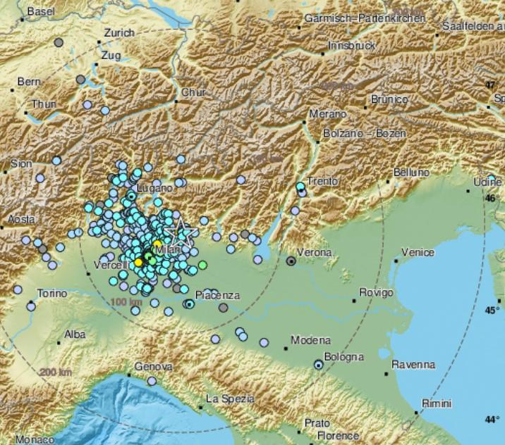 Potres 39 kilometara od Milana - Avaz