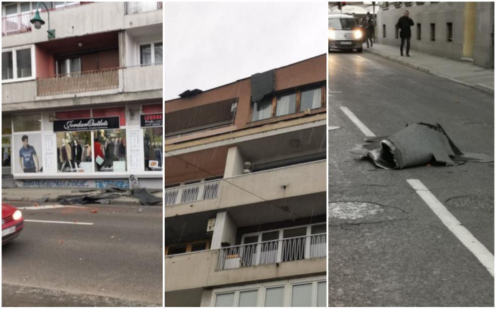 Dijelovi izolacije s krova padali u Sarajevu: Pogledajte šta smo zabilježili