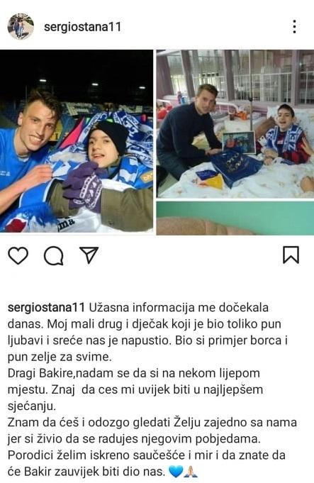 Objava Stanića na Instagramu - Avaz