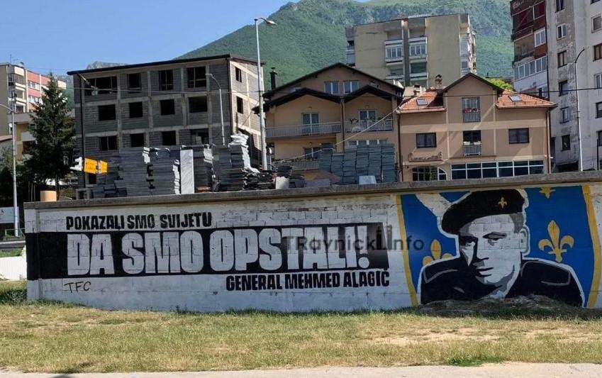 Legendarni general nije zaboravljen: U Travniku mural posvećen Mehmedu Alagiću
