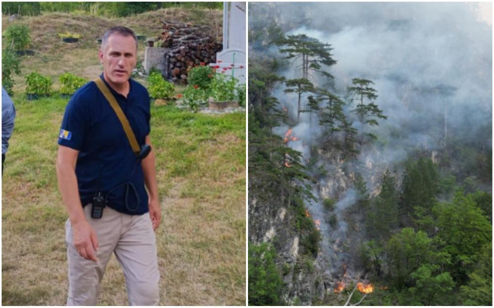 Husein Hodžić za "Avaz": Požar je zahvatio borovu šumu, teško ga je ugasiti