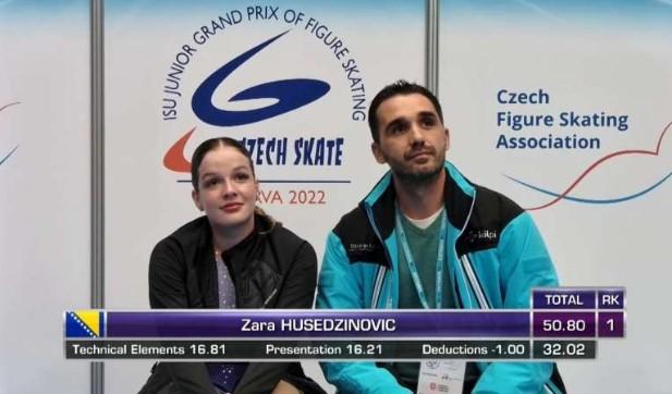 Reprezentativka BiH u umjetničkom klizanju Zara Husedžinović na juniorskom Grand Prixu