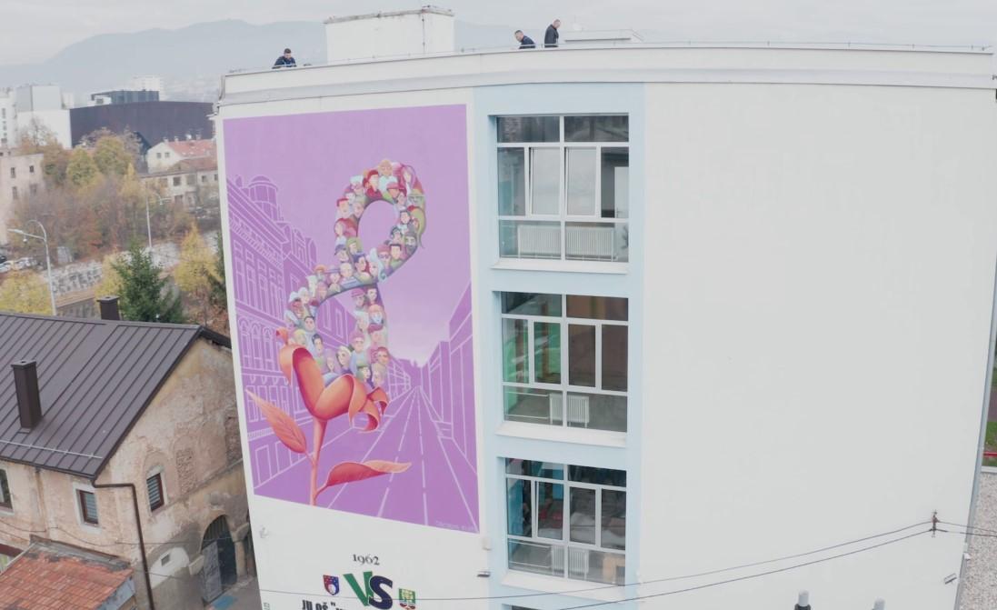 U Sarajevu otkriven mural "Zajedno cvjetamo": Posvećen svjetskom stanovništvu od 8 milijardi