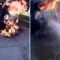 Video / U Prijedoru izgorio BMW