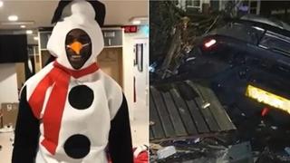 Fudbaler Vest Hema u kostimu Snješka Bijelića doživio nesreću: Uništio Lamborghinija